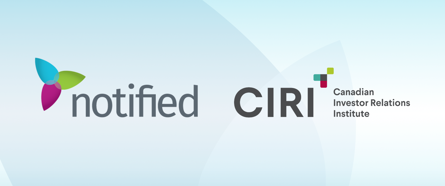 Notified/CIRI Partnership Represents Ongoing Commitment to IR Community